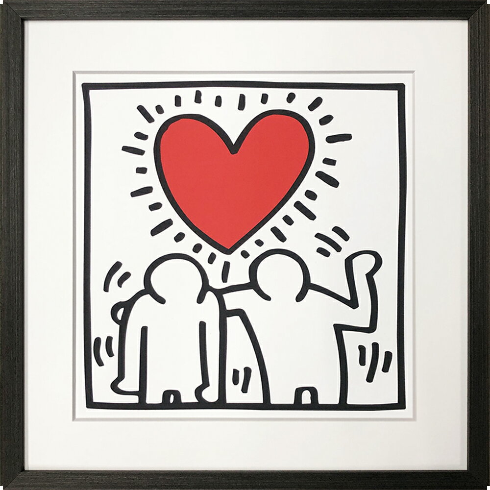 Keith Haring｜キースヘリング アートフレーム Untitled (be mine), 1987 【bicosya/美工社】 IKH-62512 サイズ730x530x30mm