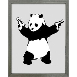 Banksy｜バンクシー アートフレーム Panda with Guns 【bicosya/美工社】 IBA-61754 サイズ305x380x32mm