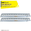 昭和ブリッジ｜アルミブリッジ SBA型 5.0t/2本セット 有効幅400x全長3,020 小型・中型・農業機械用 ゴムシュー・ホイール用 SBA-300-40-5.0