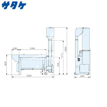 【サタケ】籾摺時前処理選別機モミクリーナー PC3500 引込能力3500Kg/h 50Hz