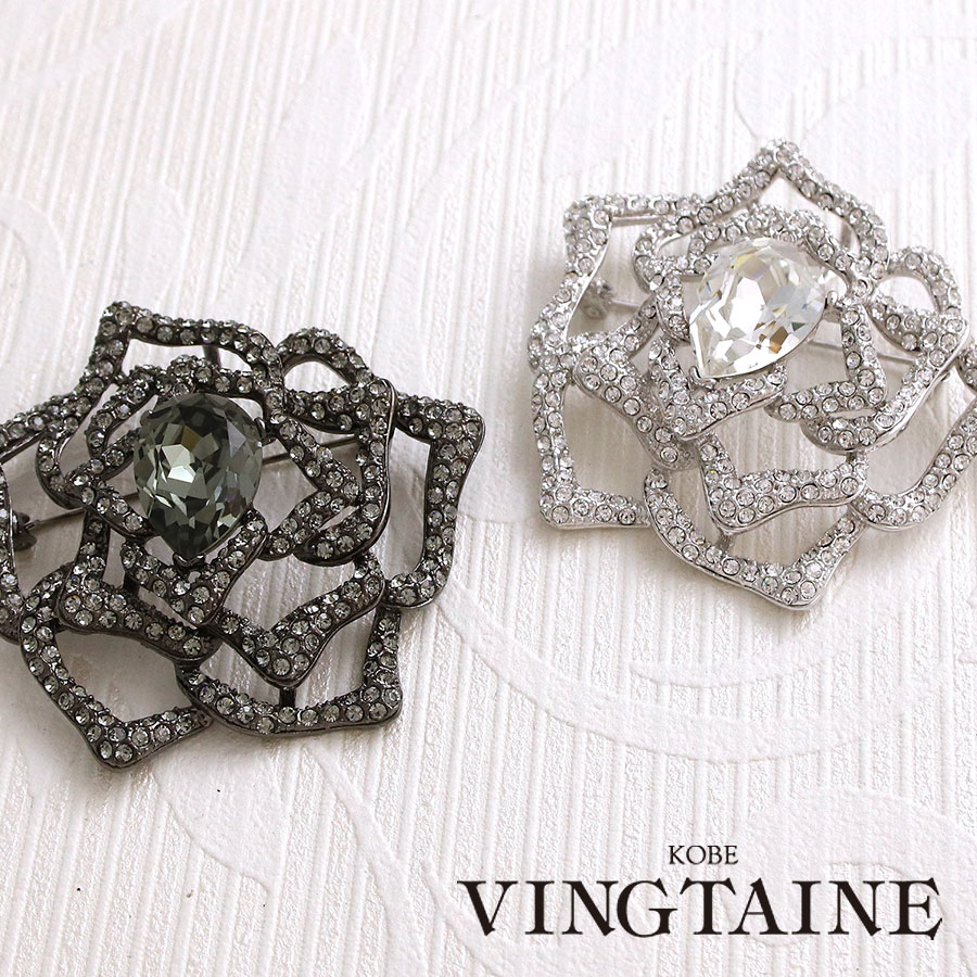 カメリアデザインブローチ 大ぶり 華やか 卒業式 入学式 上品 大人っぽい レディース ブローチ 大ぶり 可愛い BR-119