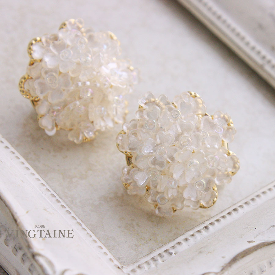 Rakuten - 小花ブーケ フラワー ピアス イヤリング 上品 華やか 大人可愛い オケージョン 結婚式 パーティー アクセサリー E14-12