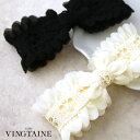 ◆SALE◆バレッタ ヘアクリップ 髪留め フラワーレース フリル リボン シフォン クラシカル ヘアアクセサリー 上品 シンプル レディース ヘアアレンジ H...