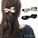 バレッタ リボン サテン シンプル ヘアクリップ ヘアアクセサリー 可愛い ギフト プレゼント H7816