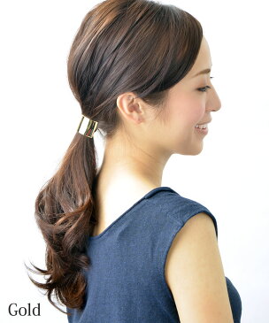 ゴールドプレートヘアゴム ヘアアクセ ヘアアクセサリー カジュアル H-422