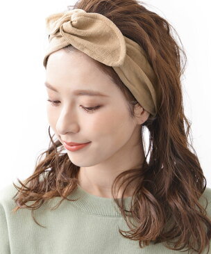 ナチュラル ワイド ターバン ヘアバンド ヘアバンド レディース ヘアアクセサリー リボン ワイヤー入り H-595 レディース 大人っぽい かわいい プレゼント