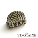 シックなモノトーンミニバンスクリップ オーバル型 シンプル 大人っぽい ヘアクリップ 上品 ヘアアクセサリー レディース H7296 かわいい おしゃれ プレゼ...