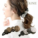 【5/15★ラスト15%OFFクーポン配布中】バナナクリップ ボタン メタル ヘアアクセサリー ヘアクリップ 大人っぽい マットシルバー マットゴールド レディ...
