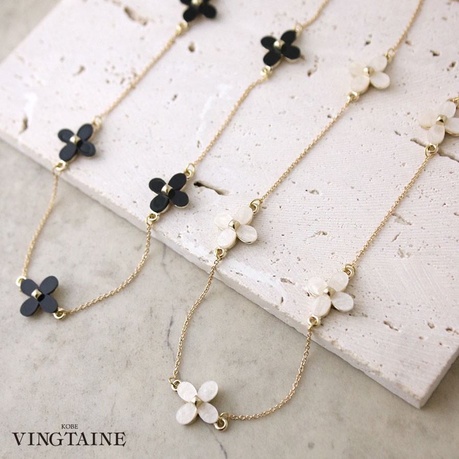 ◆ゆうパケット送料無料◆ ネックレス フラワー 花 気品 小ぶり 華やか 大人 レディース シンプル 大人可愛い きれいめ C3375【mbgt】のサムネイル