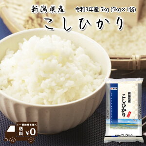 コシヒカリ 5kg 令和3年産 新潟県産 米 お米 米 白米 おこめ 精米 単一原料米 ブランド米 5キロ 送料無料 国内産 国産