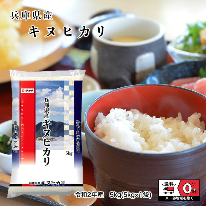 キヌヒカリ 5kg (5kg*1) 令和2年産 兵庫県産 米 お米 白米 おこめ 精米 単一原料米 ブランド米 5キロ 送料無料 国内産 国産