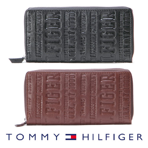 トミーヒルフィガー 財布 ラウンドファスナー長財布 TOMMY HILFIGER 13X026BK ブラック 13X026TAN ブラウン トミー レザー 革 天然カーフ メンズ 紳士 プレゼント リバーシブル セール プレゼント ギフト