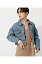OVER SHORT DENIM JACKET/オーバーショートデニムジャケット / AZUL BY MOUSSY/アズール バイ マウジー/レディース/アウター ジャケット【MARKDOWN】