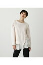 【5月17日まで期間限定価格】LAYER PLEATS COMBI TOPS/レイヤープリーツコンビトップス / AZUL BY MOUSSY/アズール バイ マウジー/レディース/トップス カットソー【MARKDOWN】