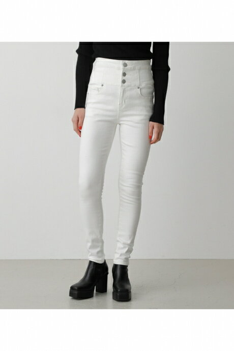 HI-WAIST BUTTON DENIM SKINNY2/ハイウエストボタンデニムスキニー2 / AZUL BY MOUSSY/アズール バイ マウジー/レディース/ボトムス デニムパンツ