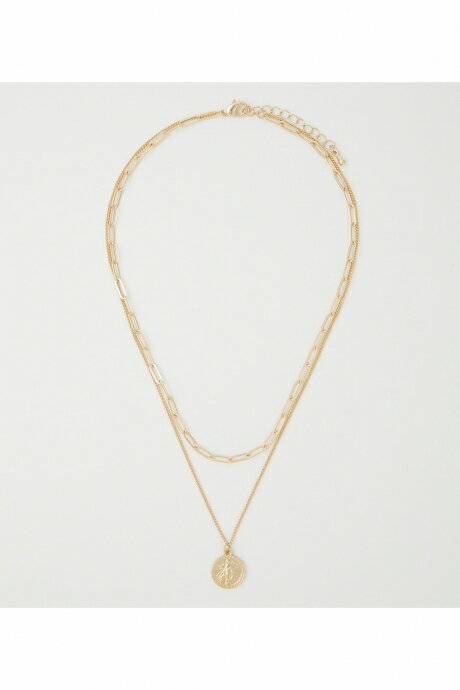 DOUBLE CHAIN MOTIF NECKLACE/ダブルチェーンモチーフネックレス / AZUL BY MOUSSY/アズール バイ マウジー/レディース/アクセサリー ネックレス【MARKDOWN】