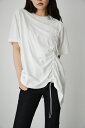 DRAWSTRING HALF SLEEVE TEE/ドローストリングハーフスリーブTシャツ / AZUL BY MOUSSY/アズール バイ マウジー/レディース/トップス カットソー【MARKDOWN】