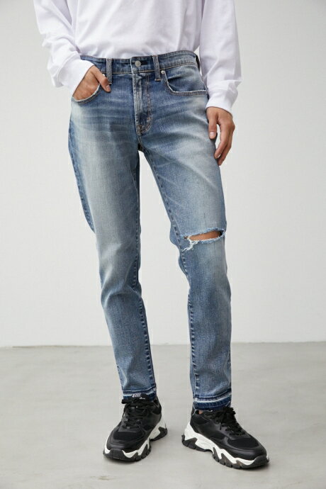 【8月18日(金)8:59期間限定価格】VINTAGE CRASH COMFORT SKINNY/ビンテージクラッシュコンフォートスキニー / AZUL BY MOUSSY/アズール バイ マウジー/メンズ/ボトムス デニムパンツ【MARKDOWN】