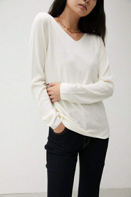 NUDIE 2WAY V/N KNIT/ヌーディー2WAYVネックニット / AZUL BY MOUSSY/アズール バイ マウジー/レディース/トップス ニット【MARKDOWN】のサムネイル