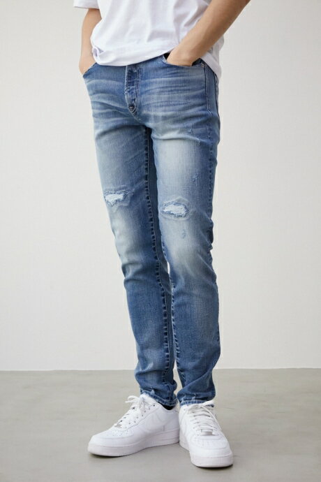 VINTAGE HEM DAMAGE DENIM/ビンテージヘムダメージデニム / AZUL BY MOUSSY/アズール バイ マウジー/メンズ/ボトムス デニムパンツ