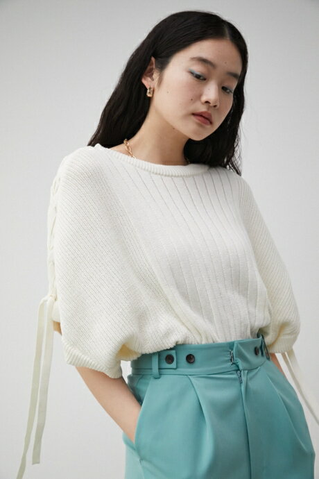 2WAY SHOULDER LACE-UP KNIT/2WAYショルダーレースアップニット / AZUL BY MOUSSY/アズール バイ マウジー/レディース/トップス ニット【MARKDOWN】のサムネイル