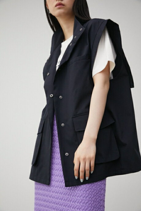 アズールバイマウジー ベスト レディース STAND NECK BIG POCKET VEST/スタンドネックビッグポケットベスト / AZUL BY MOUSSY/アズール バイ マウジー/レディース/アウター ベスト【MARKDOWN】