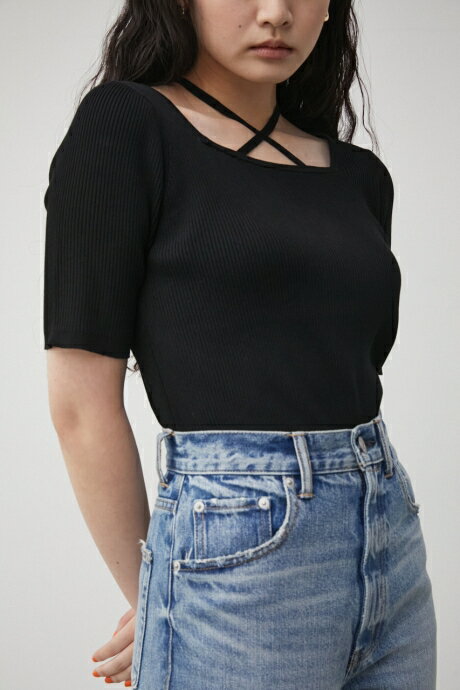 STRING DESIGN KNIT TOPS/ストリングデザインニットトップス / AZUL BY MOUSSY/アズール バイ マウジー/レディース/トップス ニット【MARKDOWN】のサムネイル