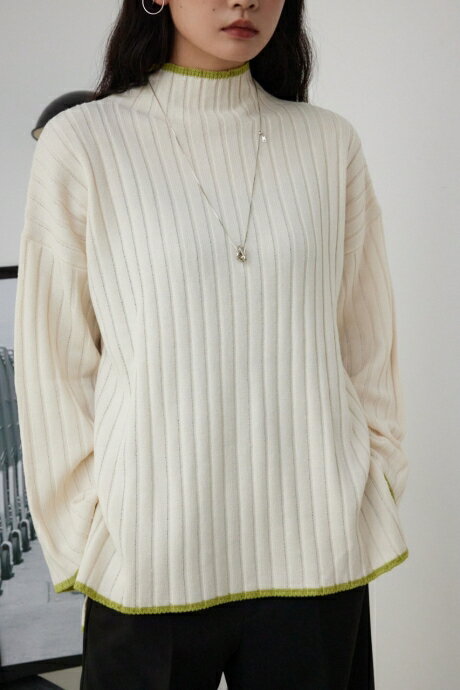 配色ボトルネックニットトップス / AZUL BY MOUSSY/アズール バイ マウジー/レディース/トップス ニット【MARKDOWN】のサムネイル