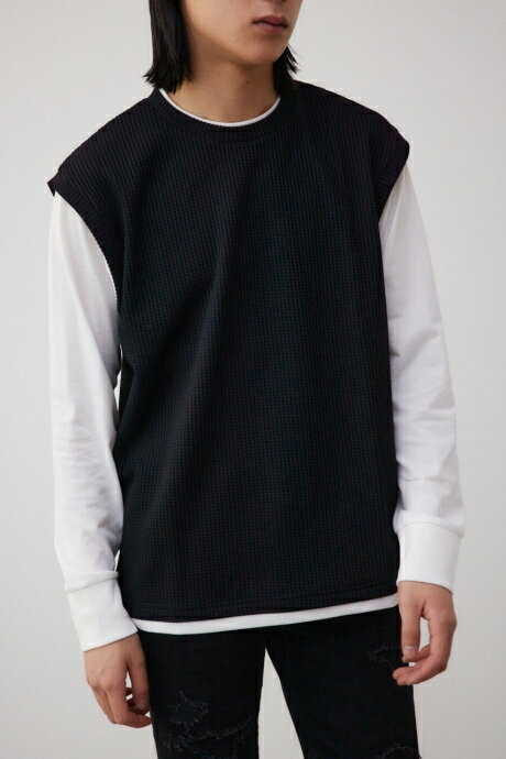 フェイクレイヤードベストセットロングT / AZUL BY MOUSSY/アズール バイ マウジー/メンズ/トップス カットソー【MARKDOWN】