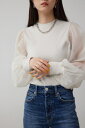 袖シアー長袖リブトップス / AZUL BY MOUSSY/アズール バイ マウジー/レディース/トップス カットソー【MARKDOWN】