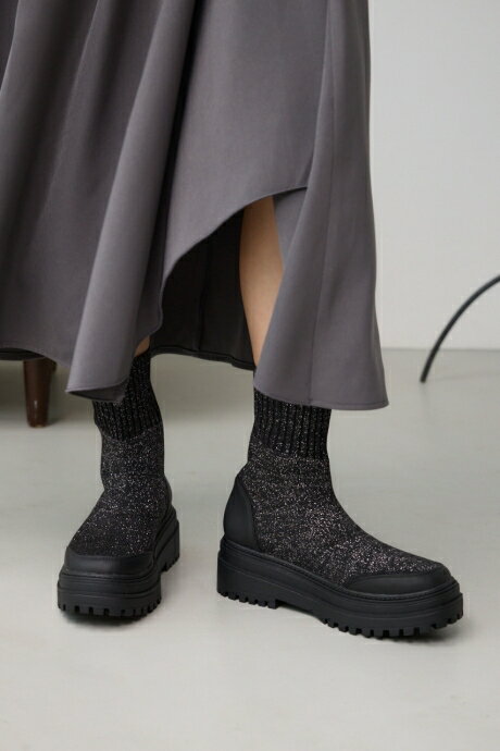 ラメトラックソールソックスブーツ / AZUL BY MOUSSY/アズール バイ マウジー/レディース/シューズ ブーツ【MARKDOWN】