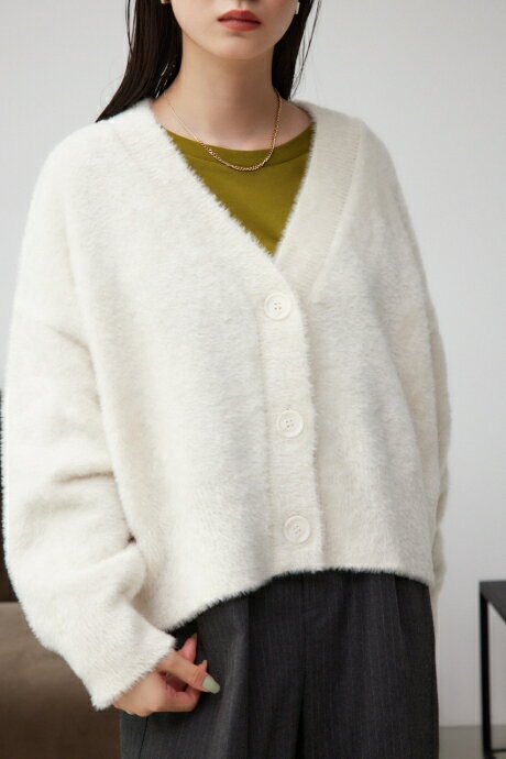 アズールバイマウジー　カーディガン　L 男女　グレーSSENTIALS パーカー AZUL by moussy - AZUL カーディガン グレー Lサイズ ニットの