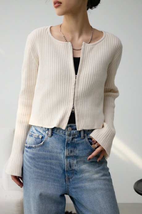 モールヤーンダブルジップカーディガン / AZUL BY MOUSSY/アズール バイ マウジー/レディース/トップス カーディガン