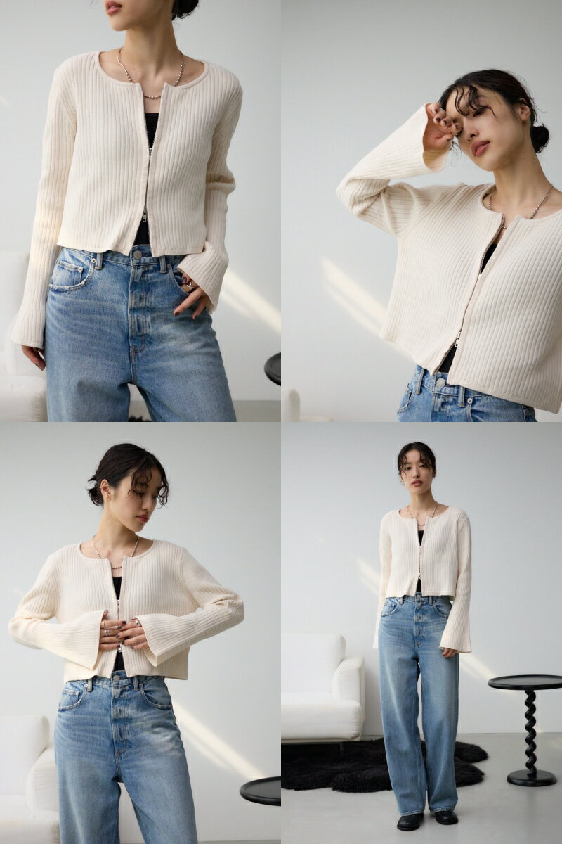 モールヤーンダブルジップカーディガン / AZUL BY MOUSSY/アズール バイ マウジー/レディース/トップス カーディガン