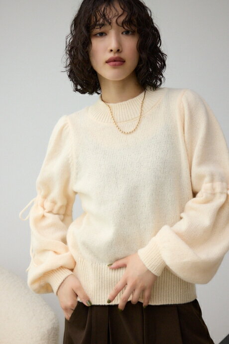 袖リボンデザインニット / AZUL BY MOUS