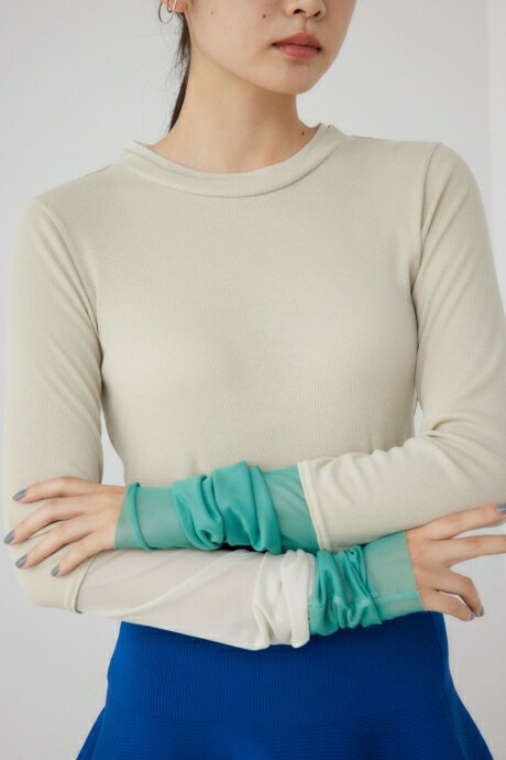 【PLUS】シアードッキングトップス / AZUL BY MOUSSY/アズール バイ マウジー/レディース/トップス カットソー ブランド AZUL PLUSのサムネイル