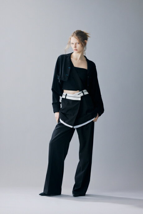 【PLUS】ワンショルダーレイヤードパンツ / AZUL BY MOUSSY/アズール バイ マウジー/レディース/ボトムス パンツ ブランド AZUL PLU...