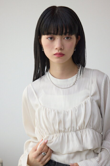 バルーンビスチェレイヤードセットブラウス / AZUL BY MOUSSY/アズール バイ マウジー/レディース/トップス シャツ ブラウス【MARKDOWN】