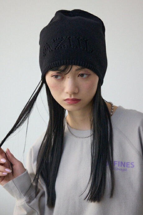 ロゴパンチングニットビーニー / AZUL BY MOUSSY/アズー...(4)