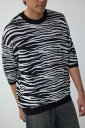 ゼブラ総柄ニット / AZUL BY MOUSSY/アズール バイ マウジー/メンズ/トップス ニット【MARKDOWN】