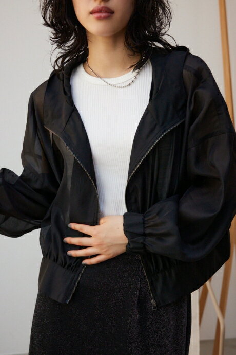 シアーフーディーブルゾン / AZUL BY MOUSSY/アズール バイ マウジー/レディース/アウター ブルゾン【MARKDOWN】