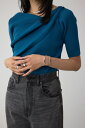 ドレープデザイン5分袖リブニット / AZUL BY MOUSSY/アズール バイ マウジー/レディース/トップス ニット