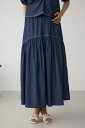 デニムライクギャザーフレアスカート / AZUL BY MOUSSY/アズール バイ マウジー/レディース/ボトムス スカート