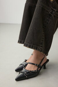 【堀田茜さん着用アイテム】ポインテッドベルトデザインパンプス / AZUL BY MOUSSY/アズール バイ マウジー/レディース/シューズ パンプス