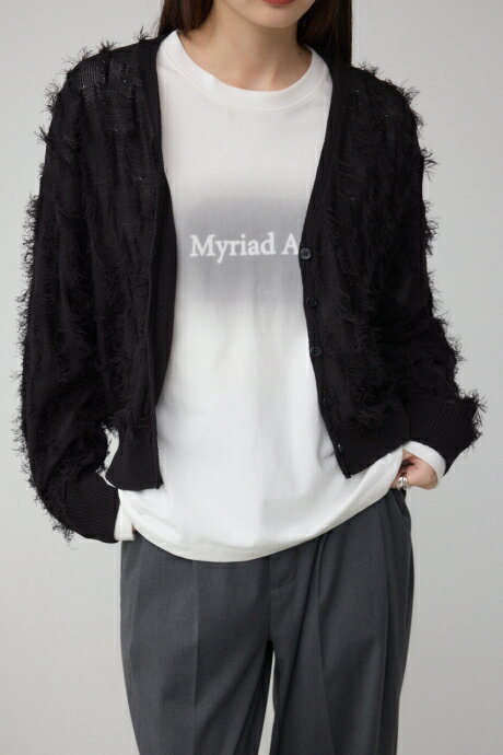 ランダムフリンジニットカーディガン / AZUL BY MOUSSY/アズール バイ マウジー/レディース/トップス カーディガン【MARKDOWN】