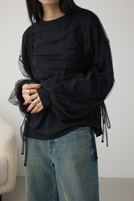 チュールレイヤードトップス / AZUL B