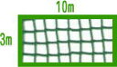 44本（茶・青は48本）野球目防球ネット3M×10M （茶・青・黒・白・シルバーグレー）