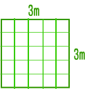 44本野球目防球ネット3M×3M （グリーン）