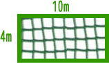 44本野球目防球ネット4M×10M （グリーン）