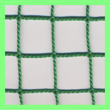 周囲には、5ミリまたは6ミリのポリロープが付いています。 材　　　質 ポリエチレン 編網方法 無結節 網　　　目 23ミリ 本　　　数 36本 細い糸36本が撚り合わさり1本の網糸になります。　 糸の太さ 約2.1ミリ 色 グリーン■オーダーサイズで製作します ゴルフネット・防球ネット・野球ネット・鳥よけネットなど ご希望サイズで製作いたします。 ネット周囲にはポリエチレンロープ（5mmまたは6mm）を縫付けて仕上げています。 ━━━━━━━━━━━━━━━━ ■商品仕様 項目 内容 材質 ポリエチレン 周囲ロープ ポリエチレンロープ ロープ径 5mm または 6mm 販売方法 平方メートル販売 加工 オーダーサイズ製作 ━━━━━━━━━━━━━━━━ ■サイズの測り方 縦 横 面積 3m 4m 12平方メートル 縦 × 横 = 面積（平方メートル）になります。 ━━━━━━━━━━━━━━━━ ■面積早見表（数量入力の目安） 縦 横 面積 数量入力 1m 1m 1平方メートル 1 2m 2m 4平方メートル 4 2m 3m 6平方メートル 6 3m 3m 9平方メートル 9 3m 4m 12平方メートル 12 4m 5m 20平方メートル 20 5m 5m 25平方メートル 25 5m 10m 50平方メートル 50 ※数量は平方メートル数を切り上げて入力してください。 ━━━━━━━━━━━━━━━━ ■注文方法 楽天市場のシステム上、数量は整数（小数不可）となります。 計算した面積（平方メートル）を切り上げて数量入力してください。 例 縦1.3m × 横4m × 2枚 1.3 × 4 × 2 = 10.4平方メートル 数量入力 → 11 ━━━━━━━━━━━━━━━━ ■サイズによる割増価格 一辺の長さ 平方メートル単価割増 1m未満 +350円（税込） 1m以上 ～ 1.5m未満 +260円（税込） 1.5m以上 ～ 2m未満 +190円（税込） 2m以上 ～ 5m未満 +100円（税込） ※1枚あたり1平方メートル未満の場合は 一律 930円（税込）割増となります。 また、1枚の最低価格はネットによりそれぞれ異なります。 ━━━━━━━━━━━━━━━━ ■箱型ネット（4面・5面ネットなど） 10平方メートル以上 総面積 ×（平方メートル単価 + 350円） 10平方メートル未満 総面積 ×（平方メートル単価 + 650円） 例　使用ネットが36本ゴルフネット(グリーン)無結節網の場合 高さ3m × 間口3m × 奥行3m の4面ネット 総面積 36平方メートル 36 ×（876 + 350） = 44,136円 ━━━━━━━━━━━━━━━━ ■主な用途 用途 使用例 防球ネット 野球・ゴルフ・テニス練習場 ゴルフネット 自宅練習・ゴルフ練習場 野球ネット バッティング練習 防鳥ネット 鳩・カラスなどの鳥害対策 農業用ネット 果樹園・家庭菜園 多目的ネット 工場・倉庫・安全対策 ━━━━━━━━━━━━━━━━ ■変形ネット（台形・三角形・円形など） 変形ネットは外接する長方形の面積で計算します。 円形や複雑な形状の場合は 別途お見積りとなります。